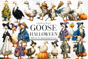Goose Halloween Clipart, an Illustration by Designworld
