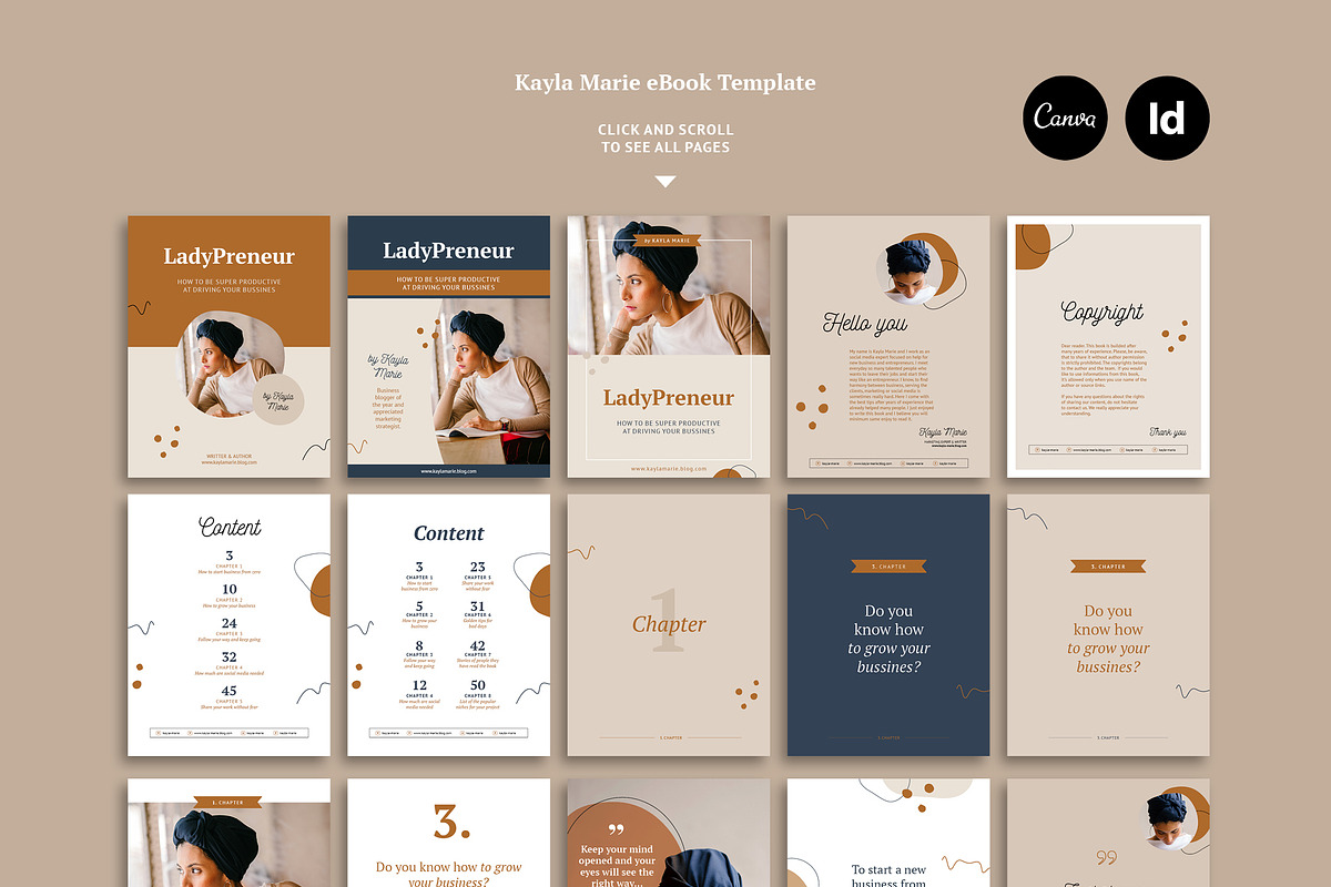 4 in 1 Course Creator Super Bundle K, a Magazine Template by Mirazz