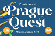 Prague Quest Modern Serif Font, a Serif Font by timelesstype.co (Thumbnail 1 of 20)
