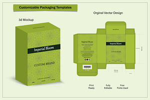 Perfume box Design 3d mock-up