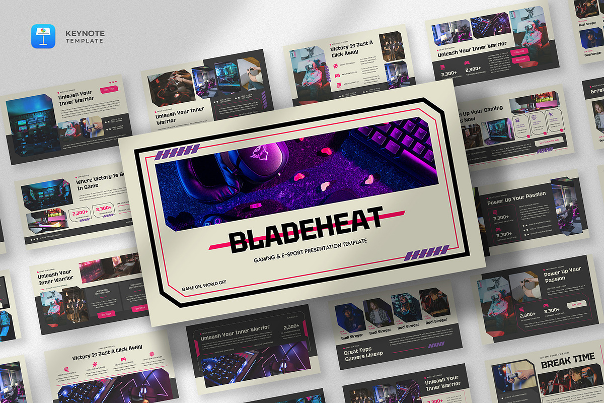 Gaming eSports Keynote Template, a Presentation Template by fluffstudio (Photo 1 of 4)