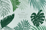 Procreate Watercolor leaves Stamps, a Shape Add-On by BohoCalligraphy (Thumbnail 2 of 3)