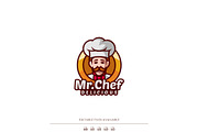 Mr.Chef Mascot Logo Design, a Branding & Logo Template by Artnivora.Std (Thumbnail 1 of 3)