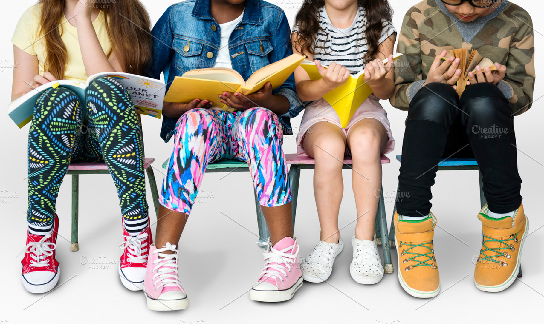 Diverse kids education containing studio, 2017, and reading, a School & Education Photo by rawpixel