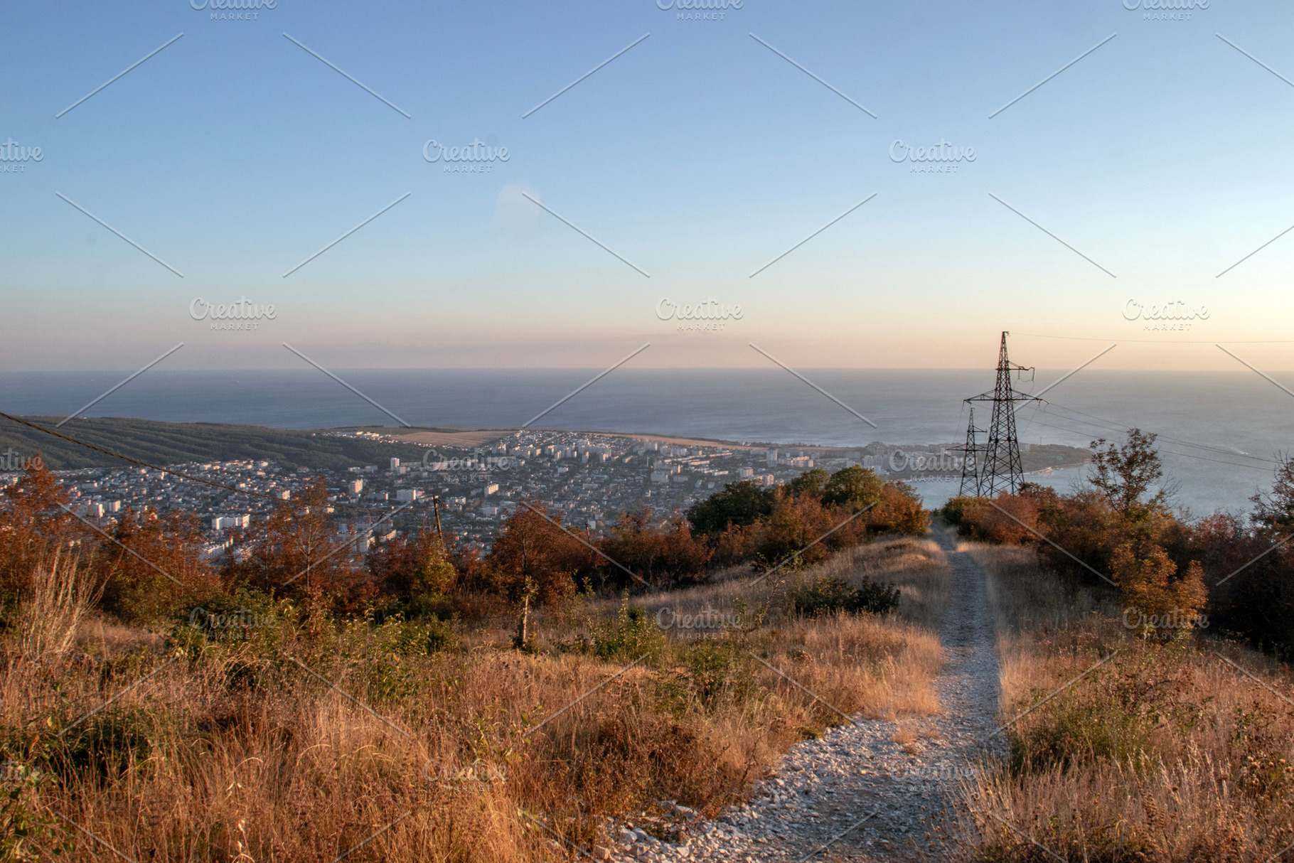 A view from a mountainside, a Nature Photo by Schreibikus