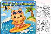 Chill & Cozy Summer Comfy & Tropical, an Animal Illustration by Design Zone (Thumbnail 1 of 4)
