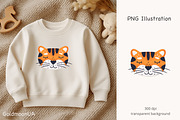 Tiger Patterns & Clipart, an Animal Illustration by GoldmoonUA (Thumbnail 3 of 5)