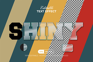 Shiny Text Effect Glass Style