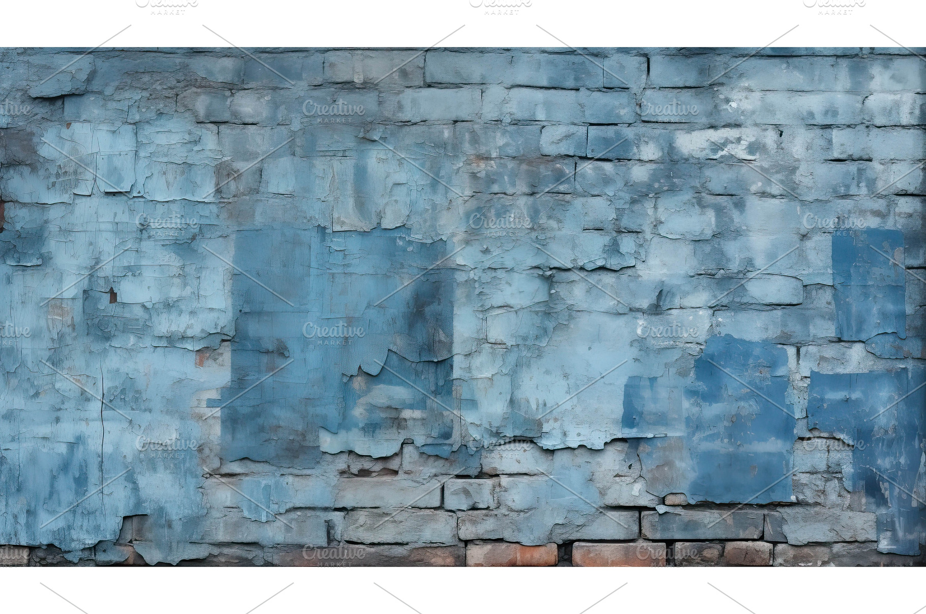 faded brick wall blue ai generated, a Background Photo by pikepicture