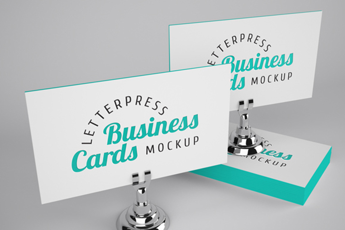 Letterpress Business Cards Mockup, a Print Template by ItemBridge (Photo 3 of 3)