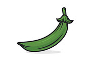Green Peas and Pea Pods Vector Set, an Object Graphic by Gomolach (Thumbnail 3 of 7)
