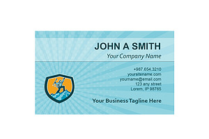 Business Card Template Mountain Clim