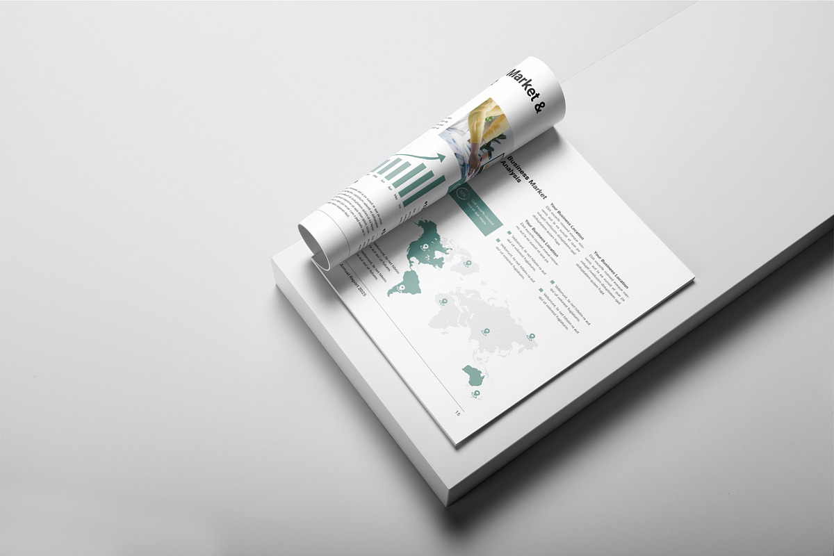 Annual Report Template, a Brochure Template by DesignCrest (Photo 8 of 14)