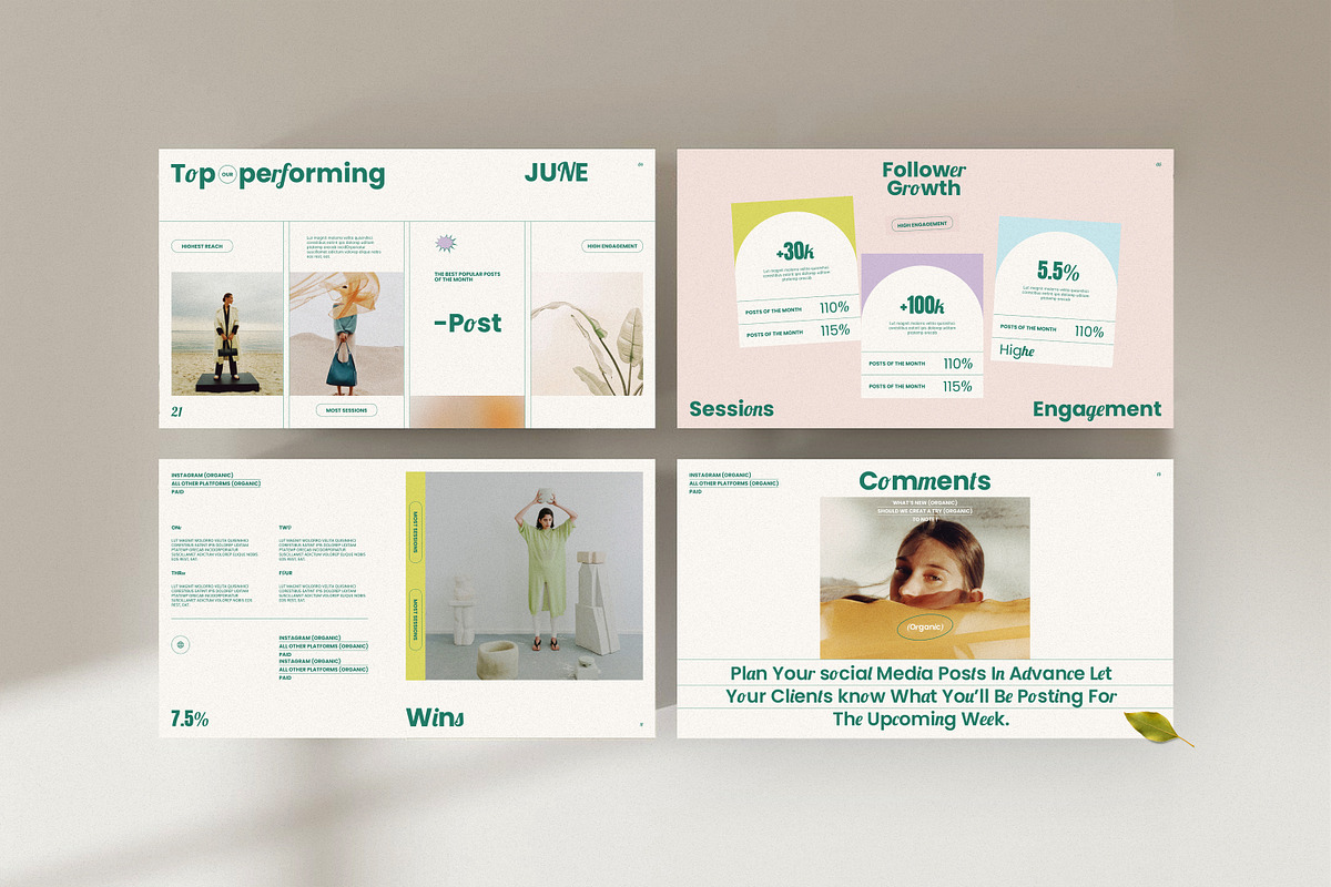 Social Media Report Kit, a Presentation Template by S A N D Y (Photo 9 of 10)