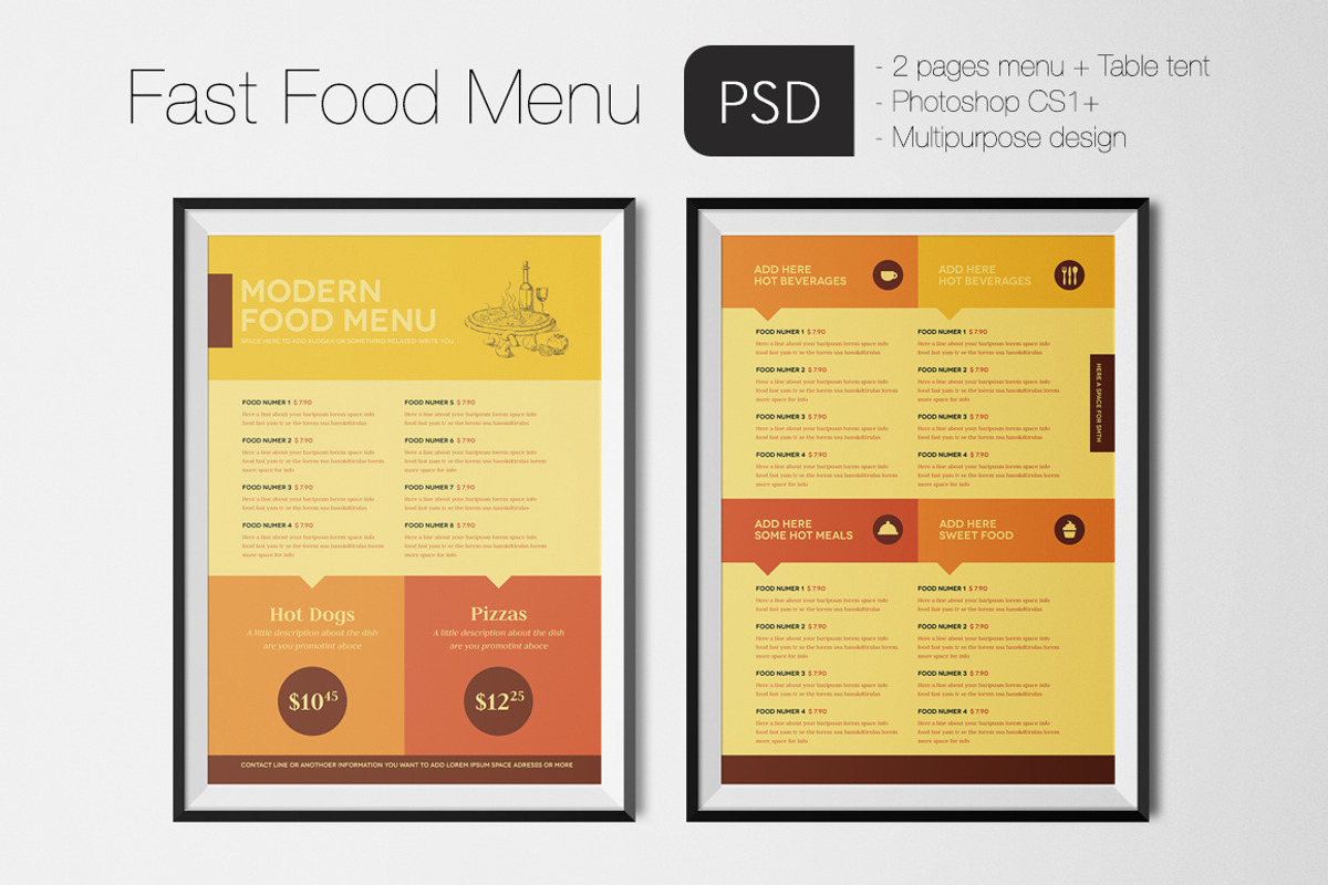 Fast Food Menu, a Brochure Template by Luuqas Design (Photo 2 of 5)