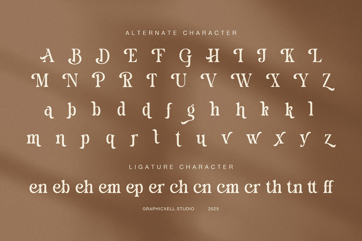 Rumie Denim Elegant Serif Font, a Serif Font by Graphicxell (Photo 8 of 8)