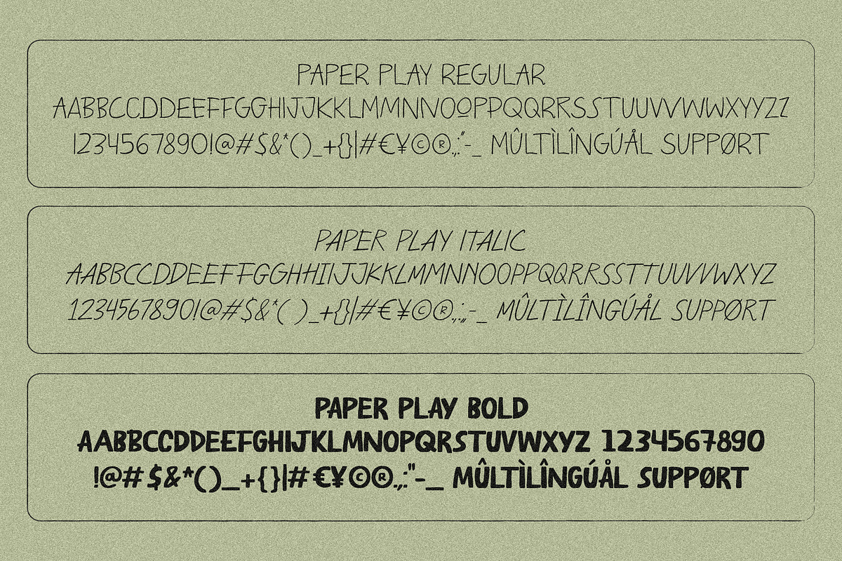 Paper Play - Handwriting Family, a Handwritten Font by Invasi Studio (Photo 10 of 10)