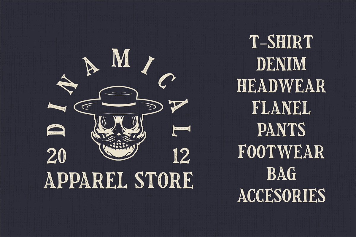 Absoleam Vintage Rough, a Sans Serif Font by 24Design Studios (Photo 4 of 7)