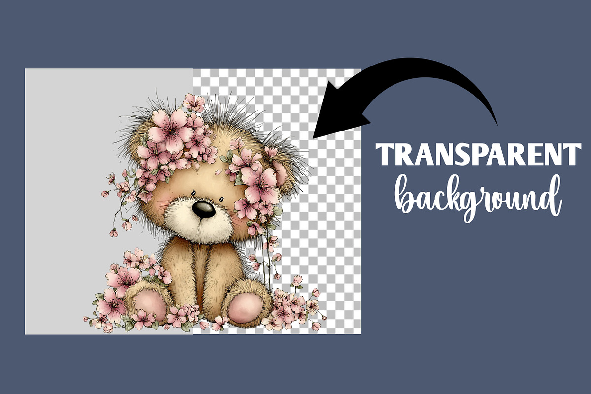 Whimsical Cute Teddy bear Clipart, an Illustration by Designworld (Photo 4 of 4)