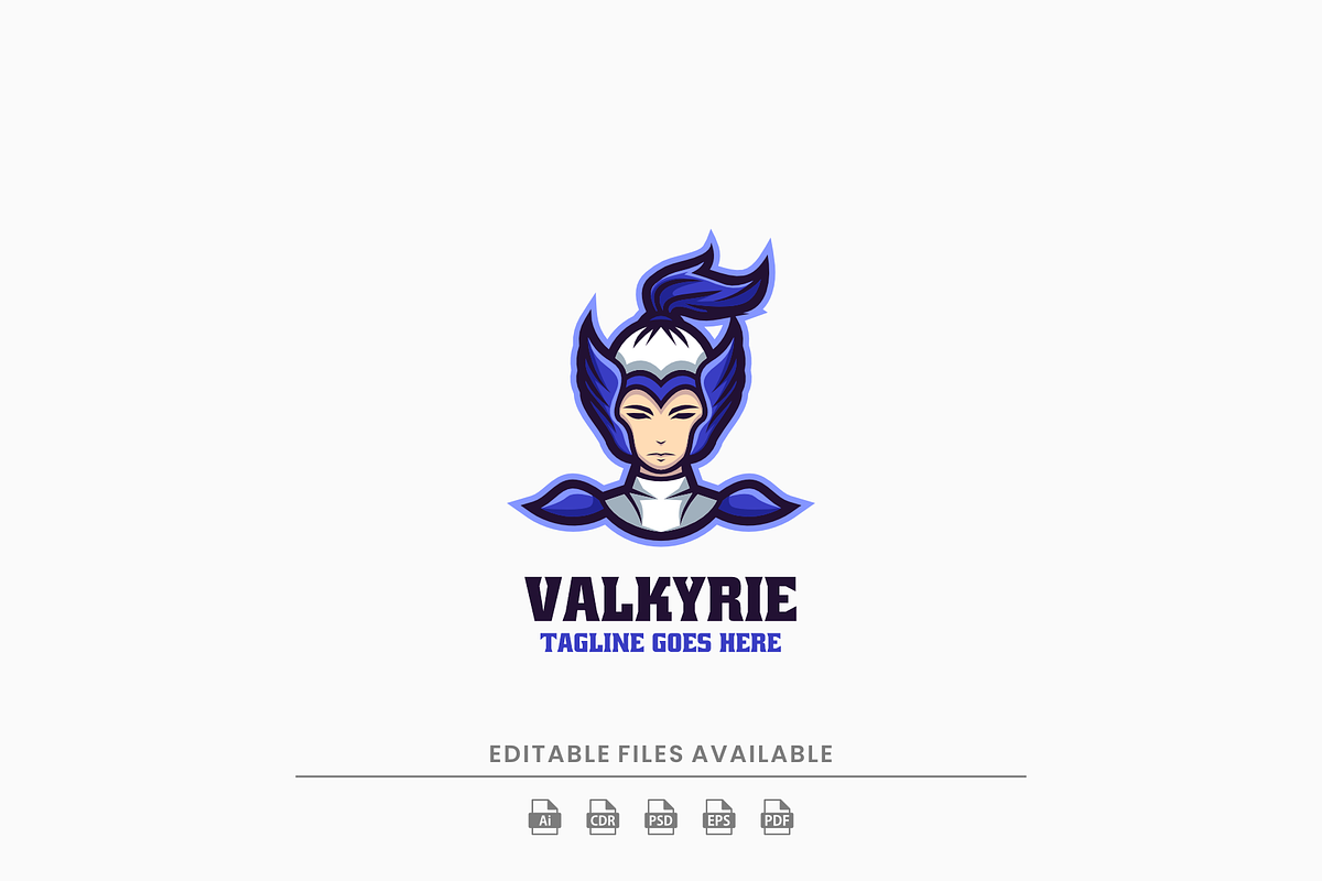 Valkyrie Simple Mascot Logo, a Branding & Logo Template by Artnivora.Std