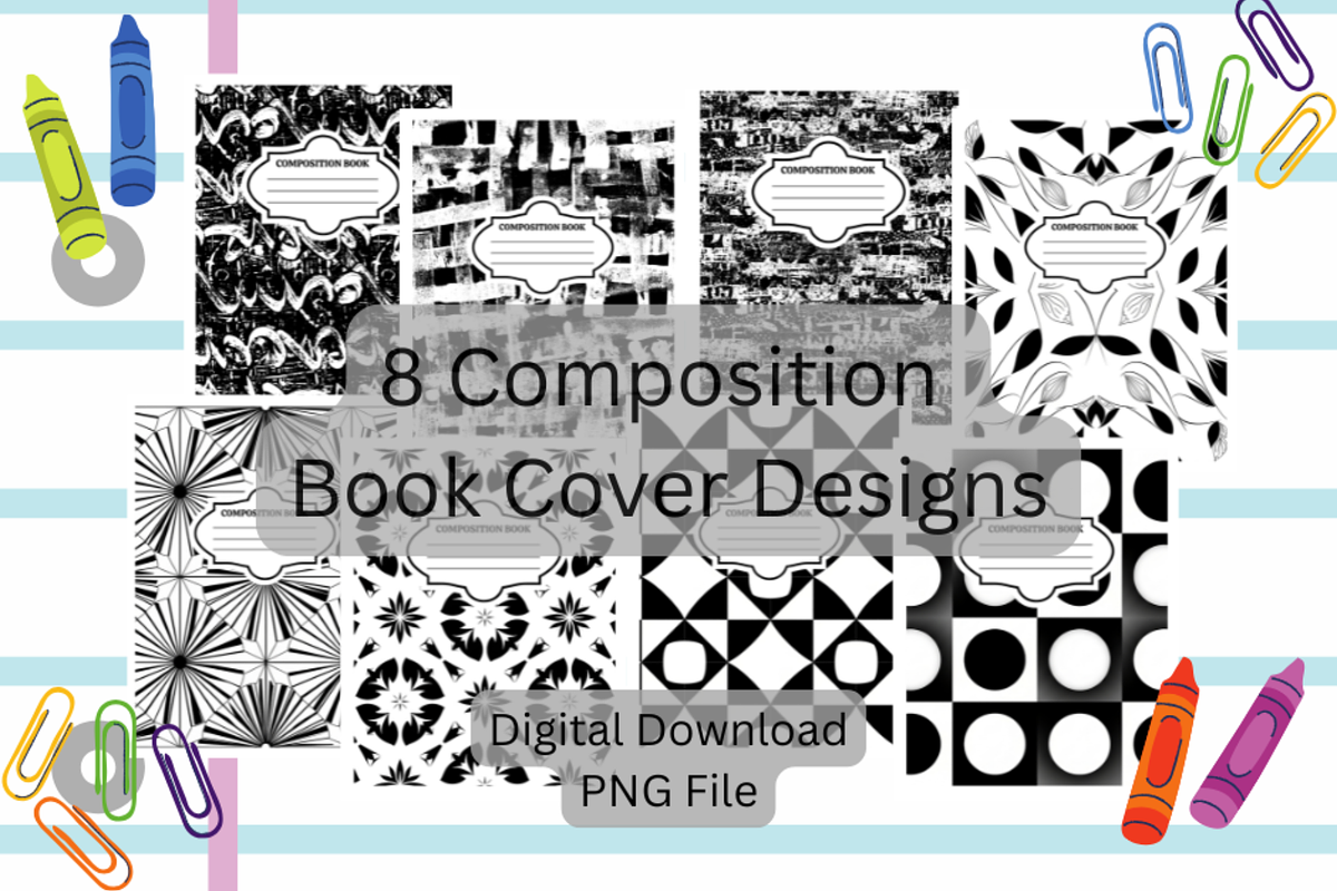 Black and White Composition Covers, a Pattern Graphic by SmallTownDigital (Photo 1 of 3)