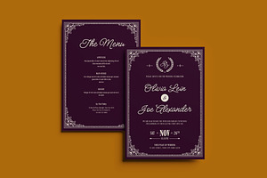 Art Deco Wedding Invitation Template, an Invitation Template by dokudokunomi