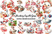 Strawberry Coquette Goose Sublimatio, an Illustration by Daily.Designs (Thumbnail 1 of 5)