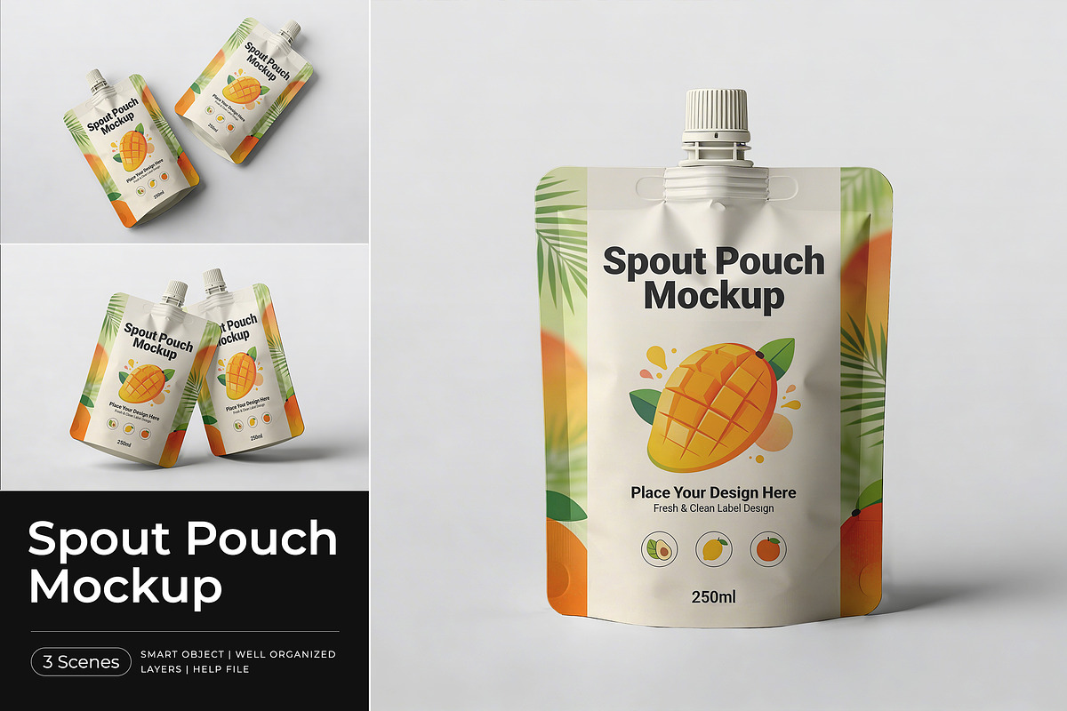 Spout Pouch Mockup, a Product Mockup by Pitchlook.Studio (Photo 1 of 4)