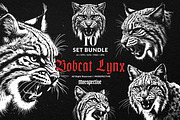 10 Bundle Dark Art Bobcat Lynx Tiger, an Illustration by Morspective (Thumbnail 1 of 7)