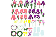 Bouquet of irises, tulips freesias, an Illustration by Orangepencil (Thumbnail 2 of 9)