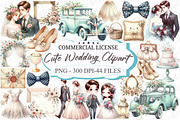 Cute Wedding Clipart, an Illustration by designcity5 (Thumbnail 1 of 5)