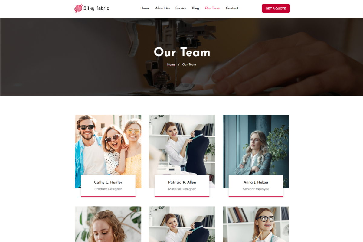 Silky-Fabric Textile Elementor Kit, a WordPress Template by Techeshta Solutions (Photo 5 of 6)
