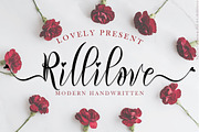 Rillilove, a Script Font by Yoga Letter (Thumbnail 1 of 12)