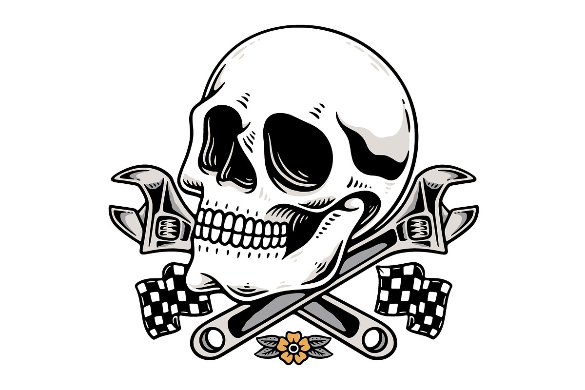 Mechanic Skull Illustration, an Object Illustration by Decoconio Design (Photo 3 of 3)