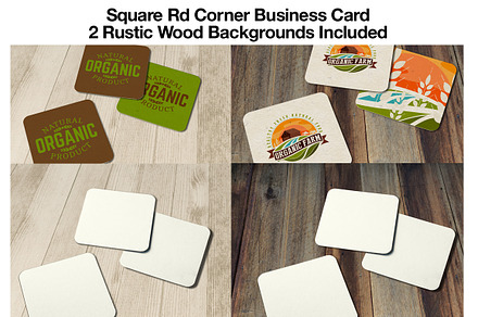 Square Business Card Mockups