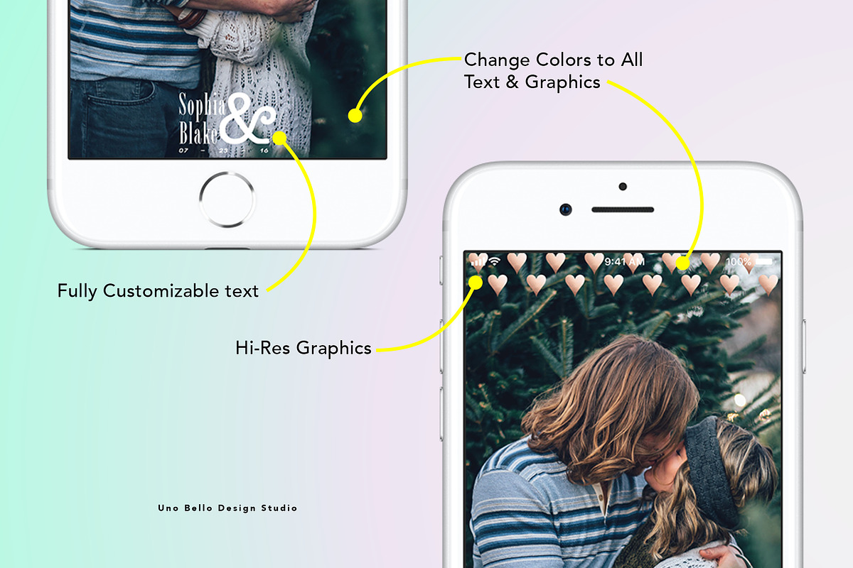 Glitz Wedding Geofilter, a Social Media Template by Uno Bello Design Studio (Photo 2 of 3)