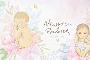 Newborn Baby Illustration