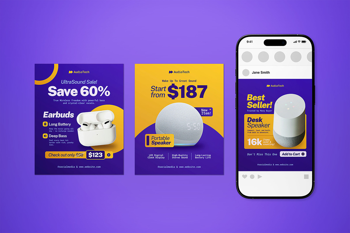 Electronic Social Media Pack, a Flyer Template by The Good Store (Photo 2 of 3)