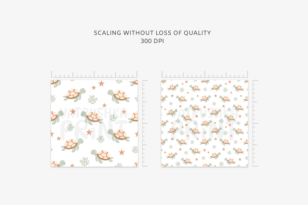 Seamless patterns in sea style, a Pattern Graphic by vatrushkaprint_store (Photo 4 of 5)
