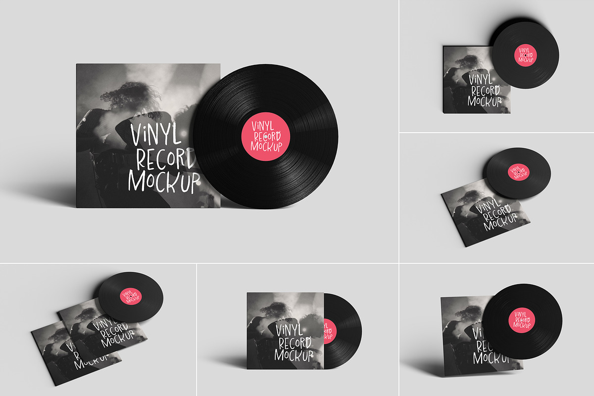 Vinyl Record Cover Mockups, a Packaging Mockup by artimasa (Photo 1 of 7)