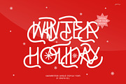 Winter Holiday Display Font, a Sans Serif Font by Graphicxell (Thumbnail 1 of 12)