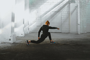 Female practicing karate stock photo containing karate and martial