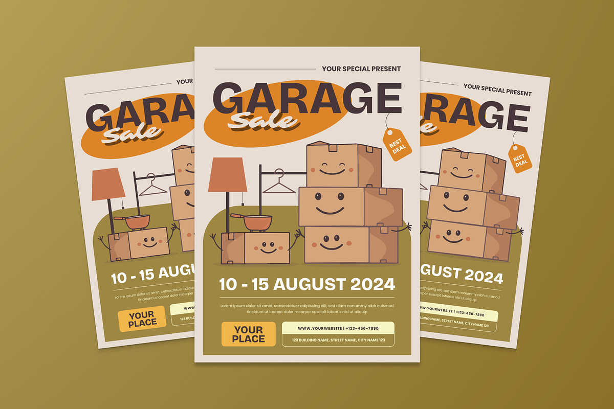 Illustration Garage Sale Flyer, a Flyer Template by MMPixelCraft (Photo 3 of 5)