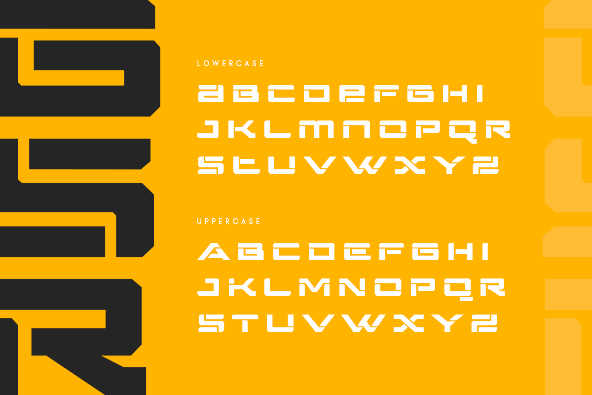 Invasion - Futuristic Techno Font, a Sans Serif Font by Hamz Studio (Photo 7 of 8)