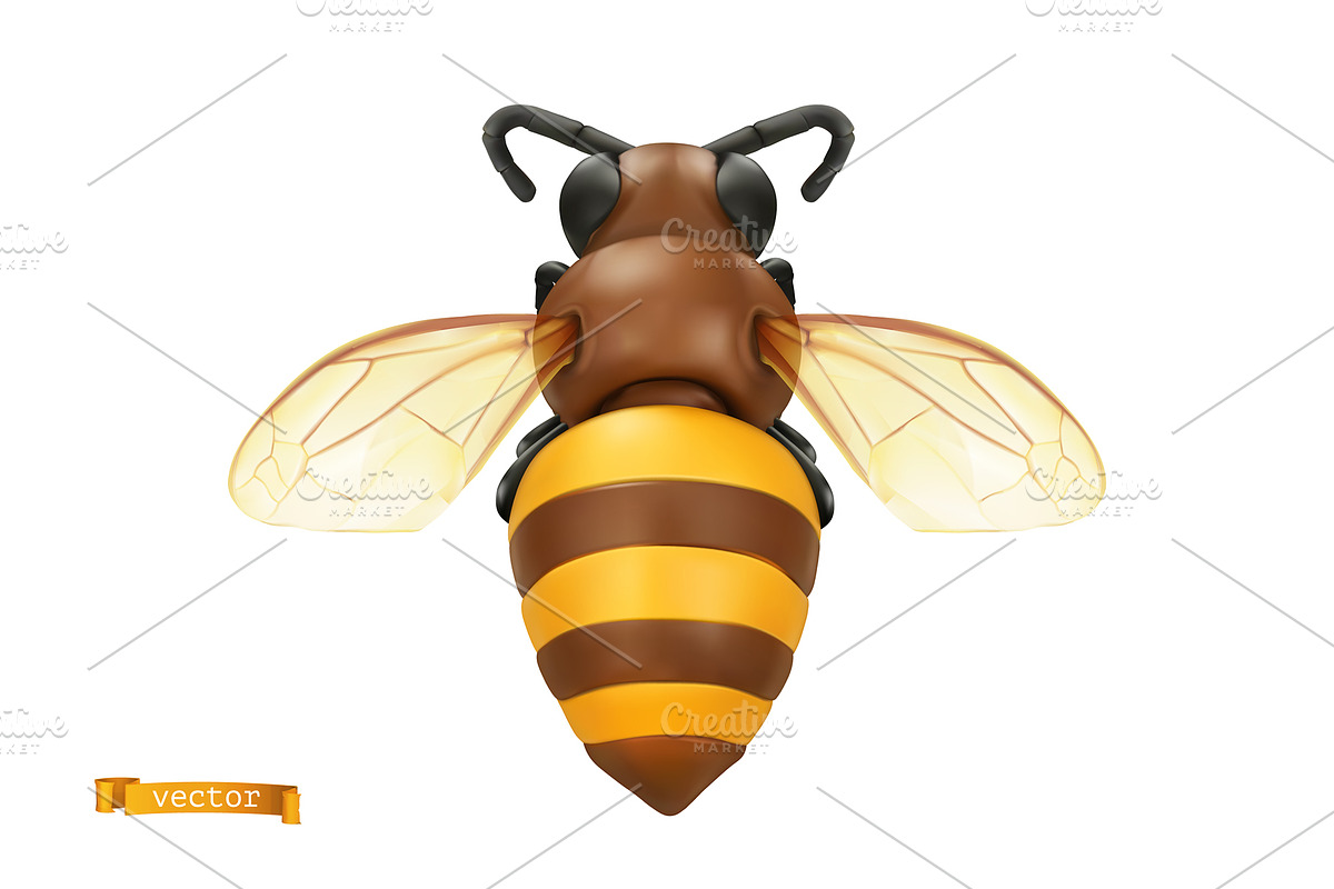 Honey, bees, beehive on tree branch, an Animal Illustration by Allevinatis Studio (Photo 3 of 5)