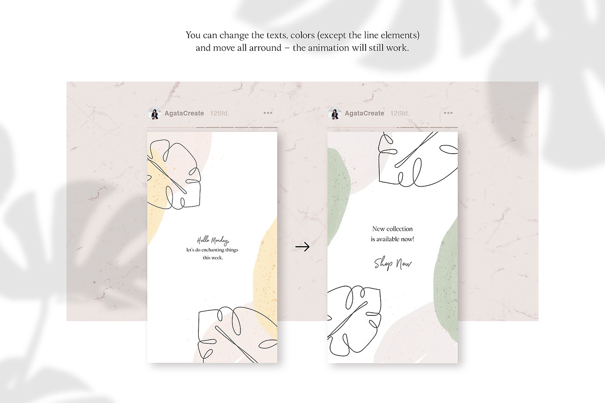 ANIMATED Instagram Stories – Lina, a Social Media Template by AgataCreate (Photo 5 of 8)