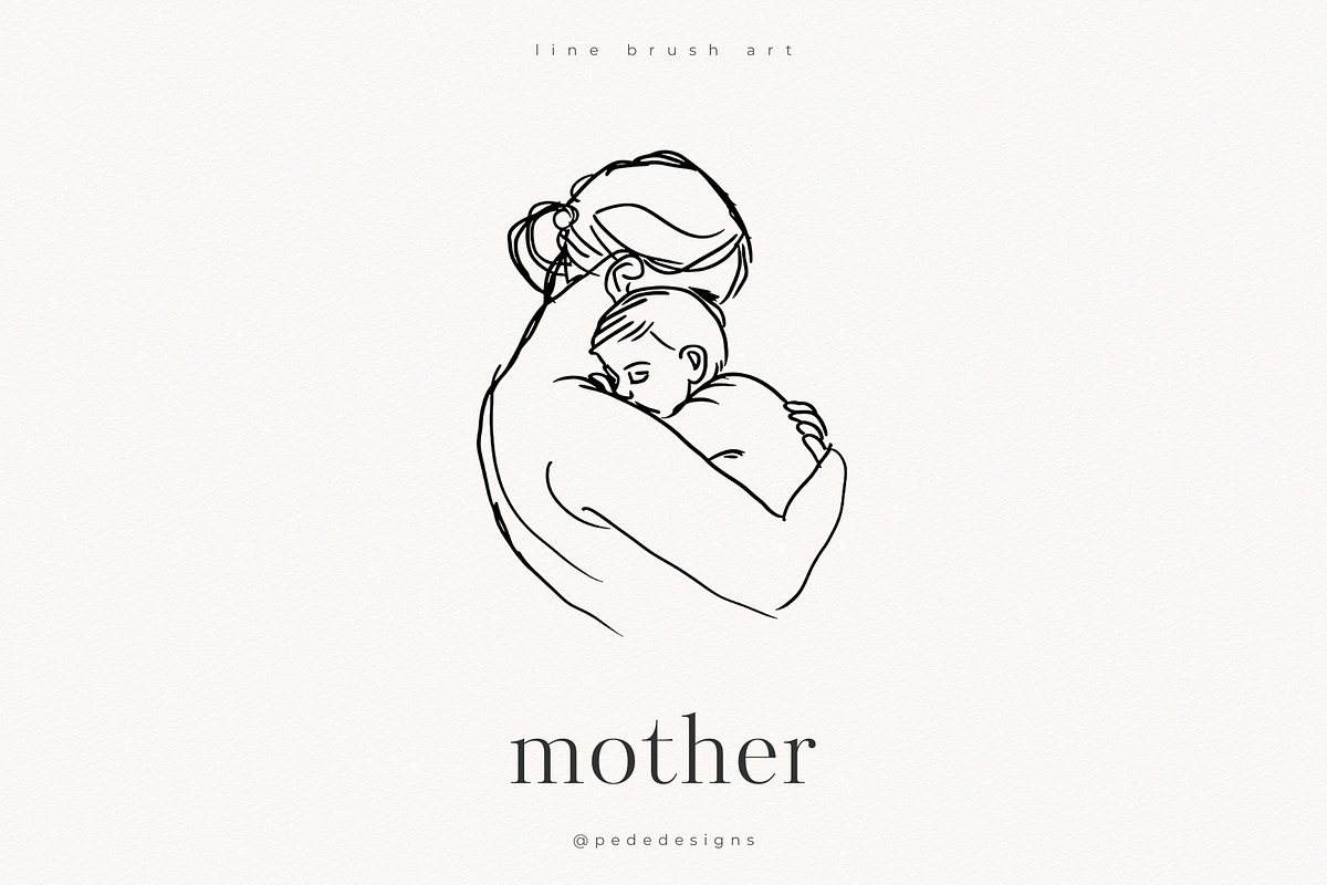 Mother Drawings, a Person Illustration by PeDe Designs (Photo 3 of 6)
