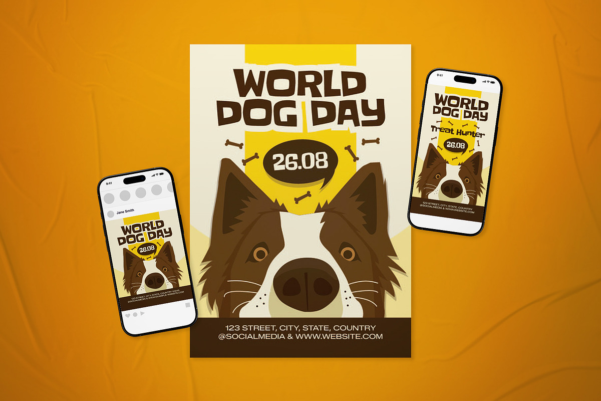 World Dog Day Event Flyer Set, a Flyer Template by The Good Store (Photo 1 of 2)