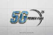 3D Glass Reflection Wall Logo Mockup, an Advertising Mockup by Modaldesain (Thumbnail 2 of 6)
