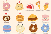Funny Kawaii Food - Flat Vector, an Object Graphic by Artnivora.Std (Thumbnail 3 of 4)
